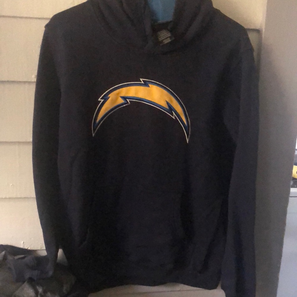 Men's Navy Hoodie with Yellow Logo
